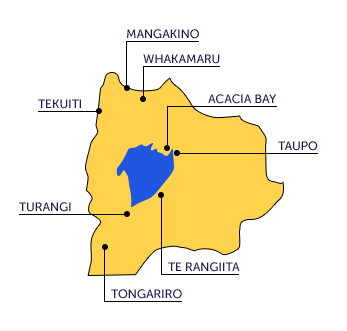 Lake Taupo map