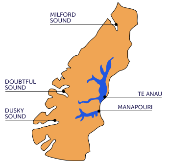 Fiordland map