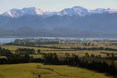 Te Anau and the Murchison Mountains thumbnail